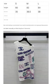 CC SLEEVELESS DRESS IN COLORFUL WOOL