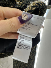 CHANEL SET IN BLACK MIX GOLD-TONE TWEED