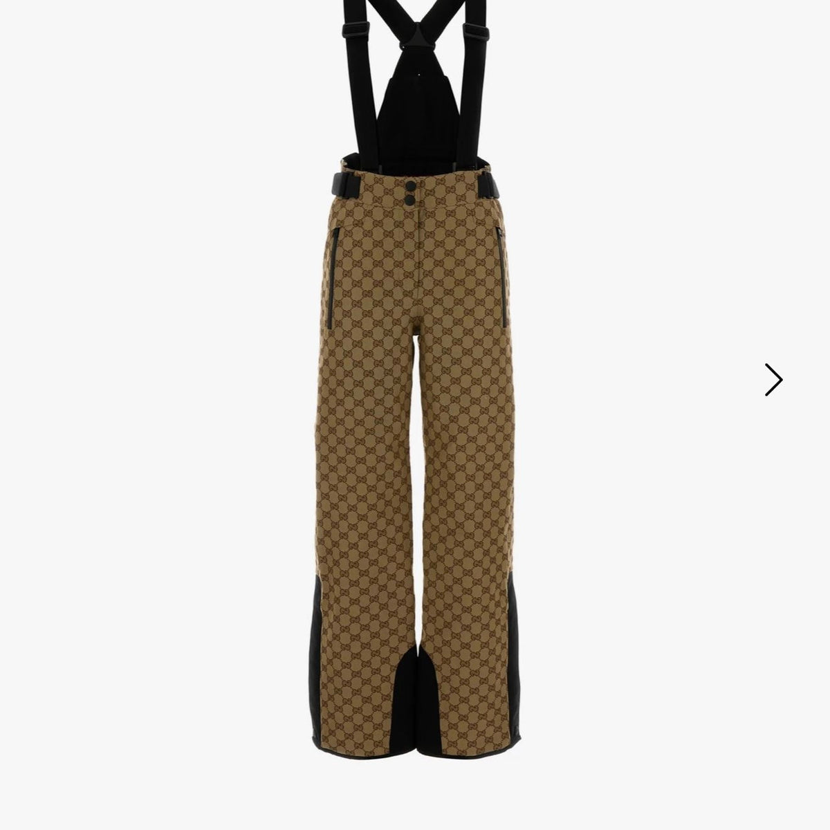 GG TECHNICAL FABRIC JACQUARD PANTS WITH ADJUSTABLE SHOULDER STRAPS