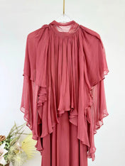ZIMMERMANN FLOWING LAYERS DRESS IN RED VISCOSE