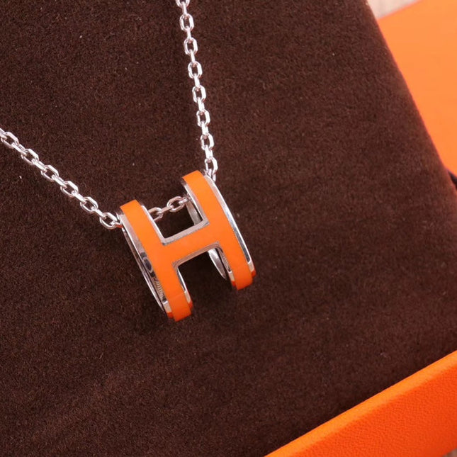 POP H NECKLACE  PENDANT SILVER HARDWARE