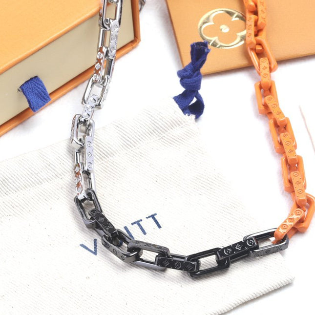 LV ORANGE BAMBOO SPLICING NECKLACE