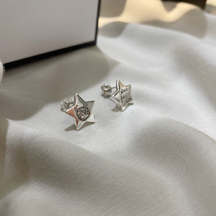 GG SILVER BLIND FOR LOVE STAR EARRINGS