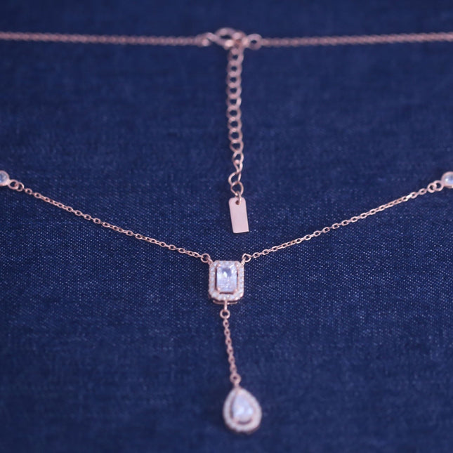 MY TWIN CRACATE DIAMOND NECKLACE