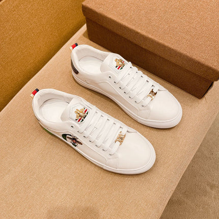 GG ACE EMBROIDERED WHITE BEE