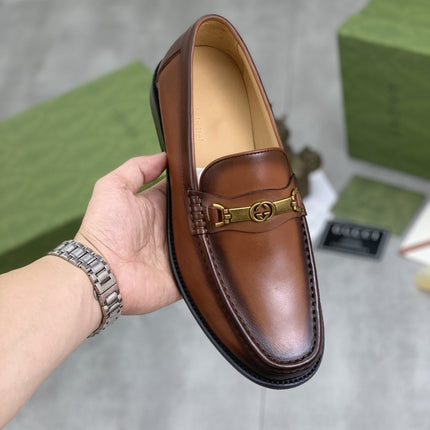 GG LOAFER MEN'S BROWN SMOOTH LEATHER