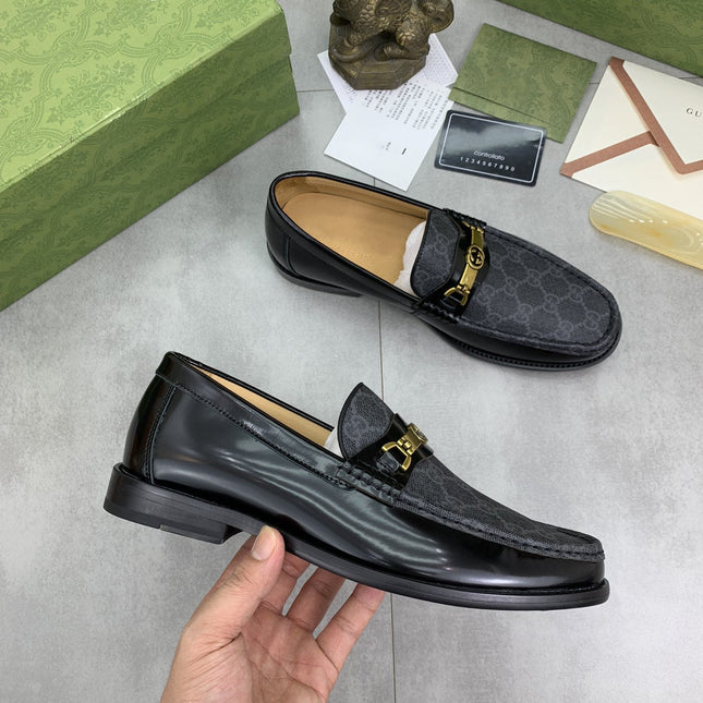 GG LOAFER MEN'S BLACK SMOOTH LEATHER