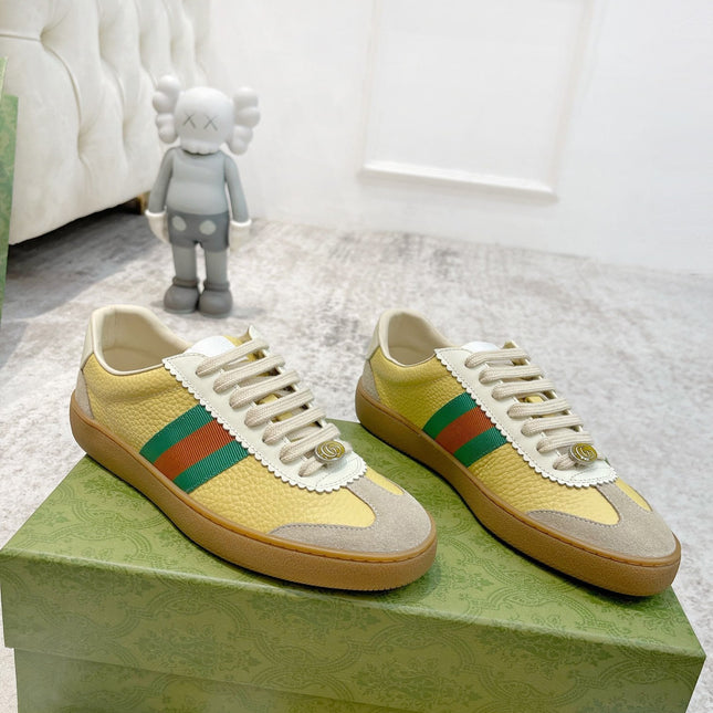 GG SNEAKERS ARDESIA YELLOW LEATHER