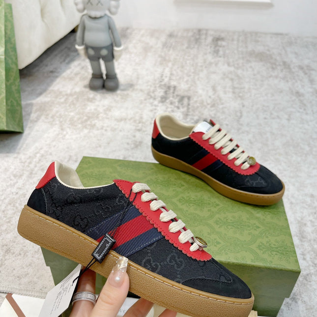 GG SNEAKERS ARDESIA BLACK RED LEATHER