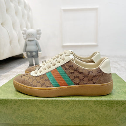 GG SNEAKERS ARDESIA BROWN WHITE LEATHER