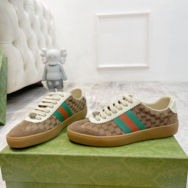 GG SNEAKERS ARDESIA BROWN WHITE LEATHER