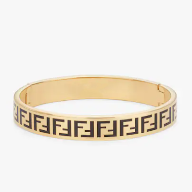 FOREVER F GOLD BRACELET BLACK