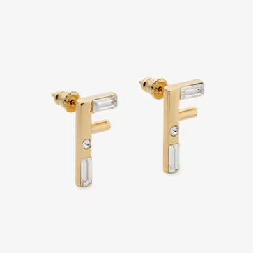 F FIRST EARRINGS GOLD DIAMOND