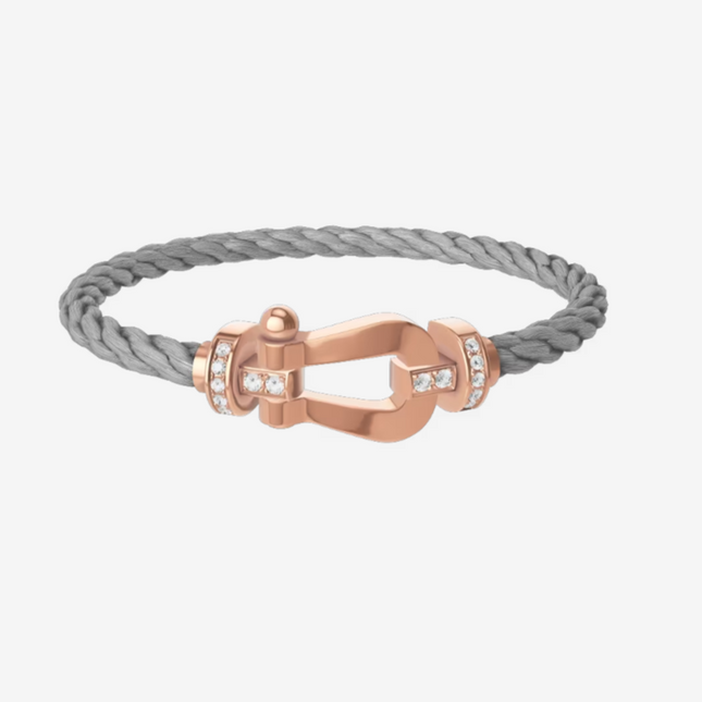 FORCE 10 HALF DIAMOND BUCKLE GREY CORDERI PINK GOLD LARGE MODEL