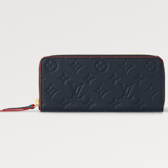 CLEMENCE WALLET 20CM BLUE RED MONOGRAM EMPREINTE LEATHER