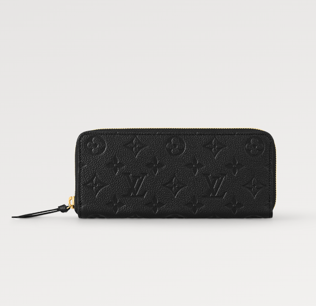 CLEMENCE WALLET 20CM BLACK MONOGRAM EMPREINTE LEATHER