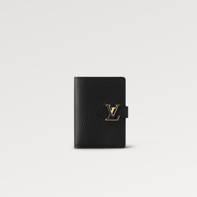 VERTICAL COMPACT WALLET BLACK CAPUCINES