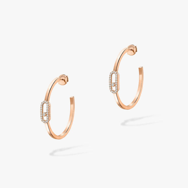 CREOLES MOVE UNO PM DIAMOND EARRINGS