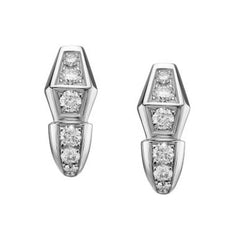 SERPENTI SILVER DIAMOND EARRINGS