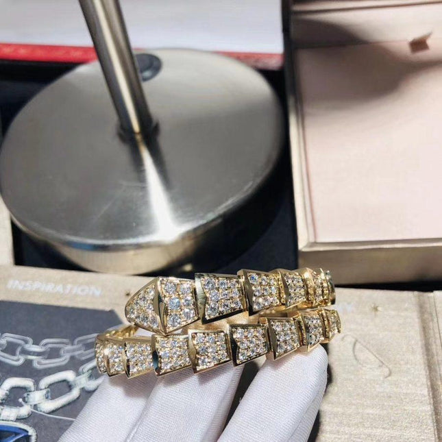 SERPENTI BRACELET 8MM GOLD DIAMOND