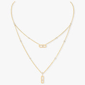 MOVE UNO 2 ROW DIAMOND NECKLACE