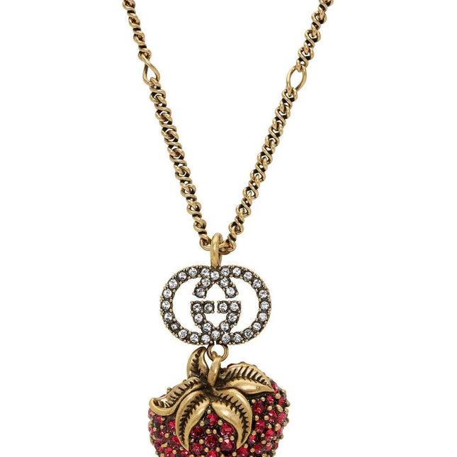 GG RED DIAMOND STRAWBERRY NECKLACE