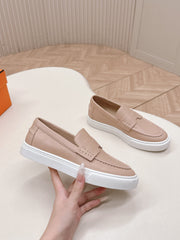 HM 25S SLIP-ON IN SOFT NUDE PINK LAMBSKIN