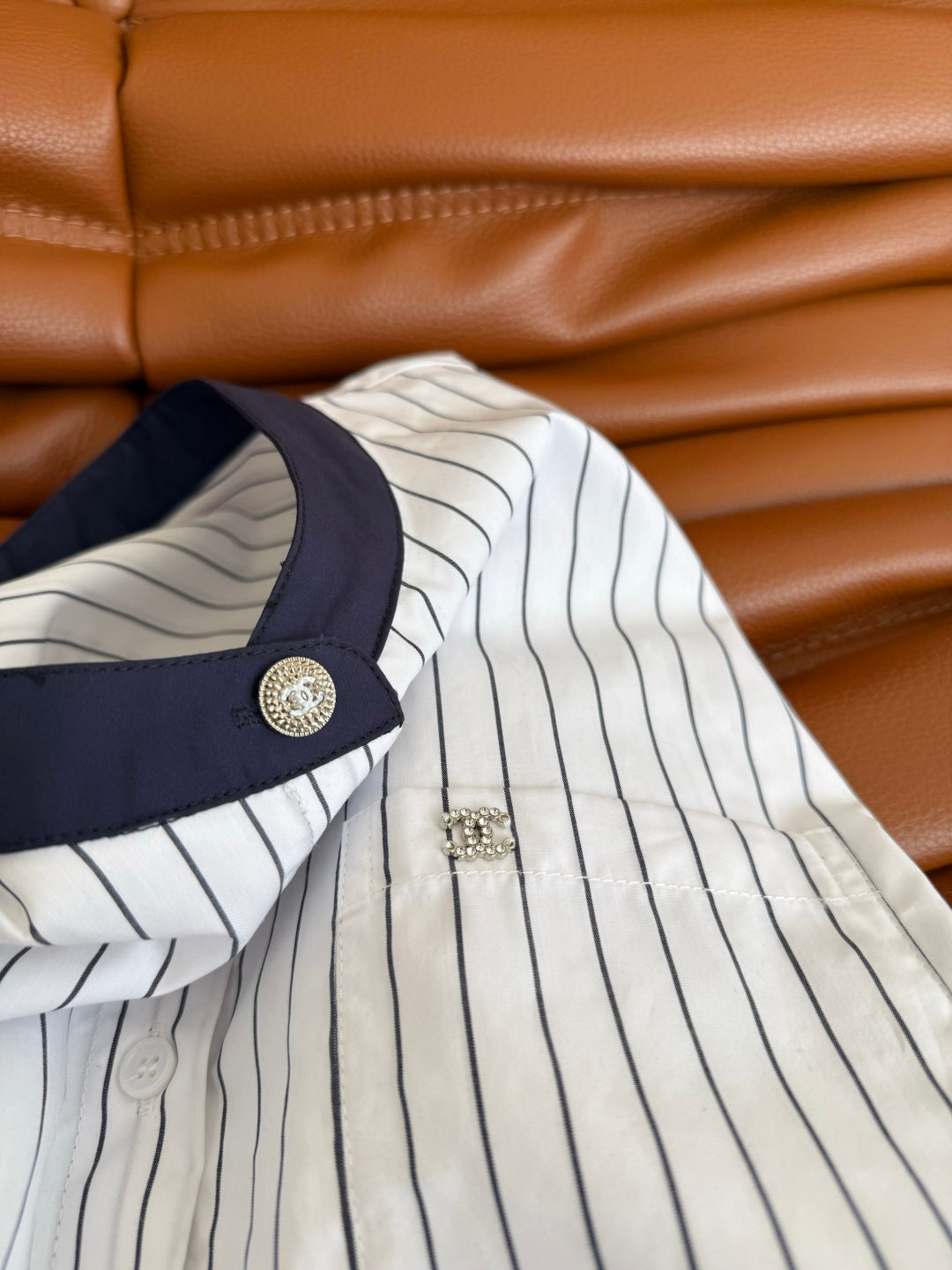 CC 25 Strped Shirt White Cotton