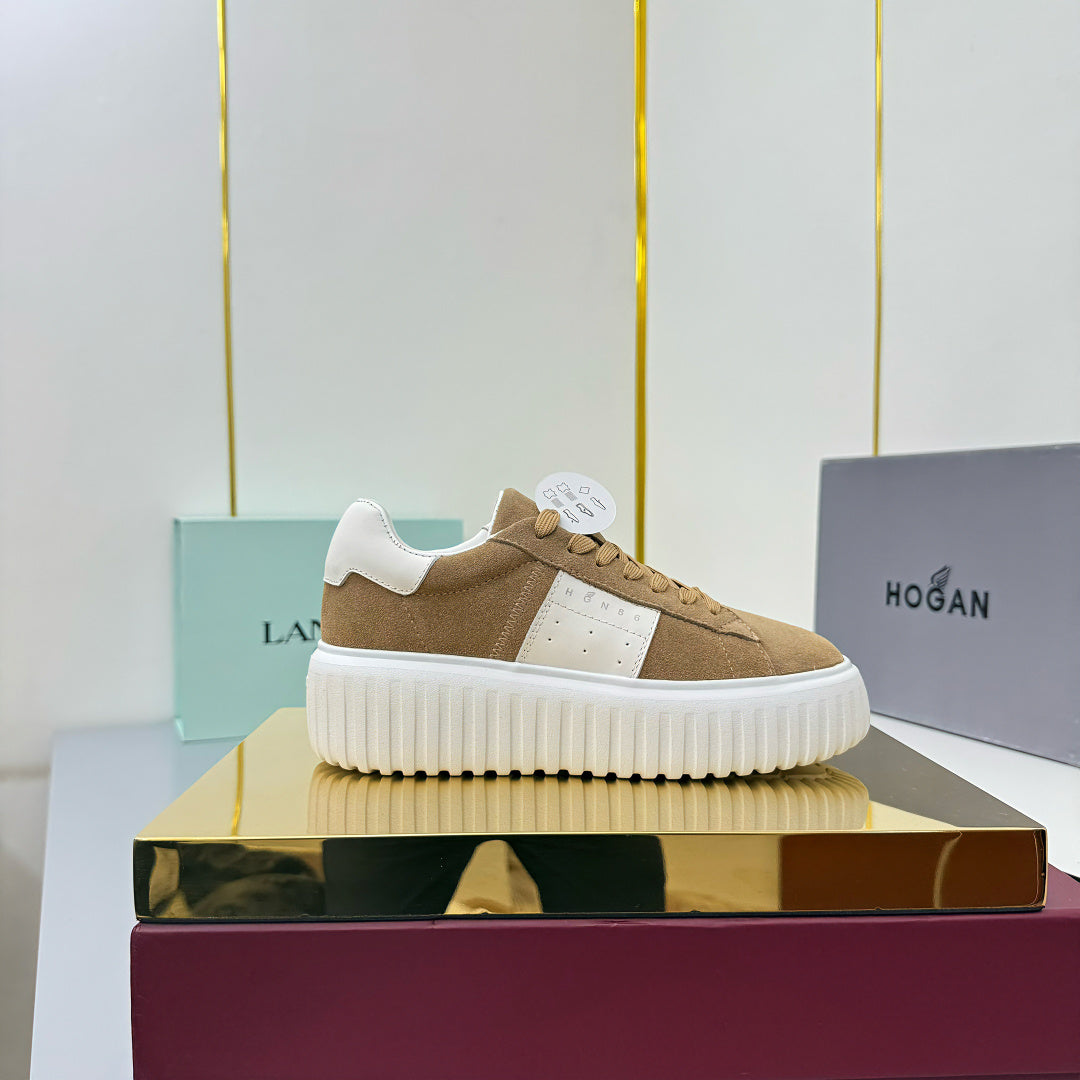 TOM FORD 26S SNEAKER HOGAN IN BROWN AND WHITE SUEDE