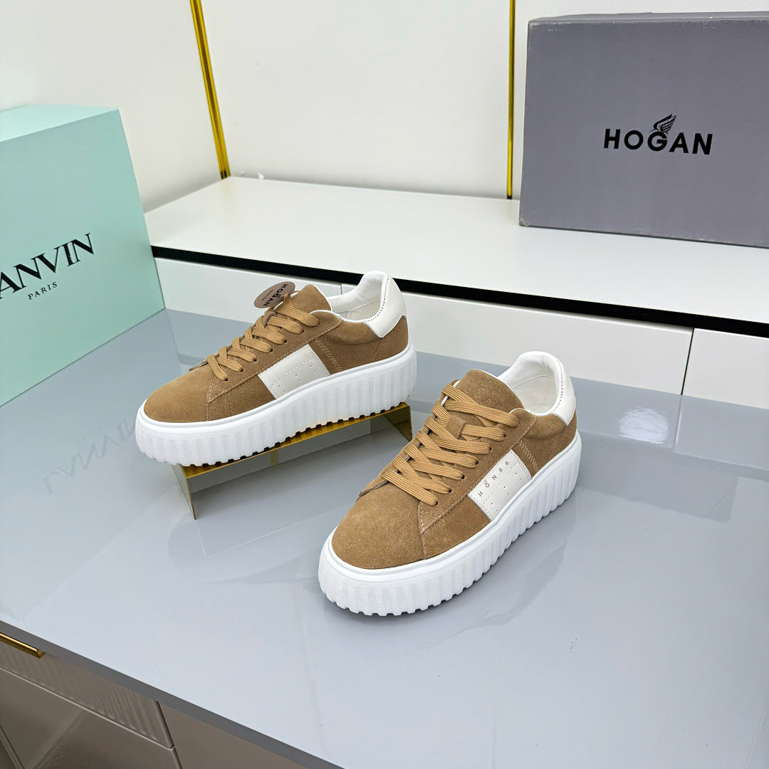 TOM FORD 26S SNEAKER HOGAN IN BROWN AND WHITE SUEDE