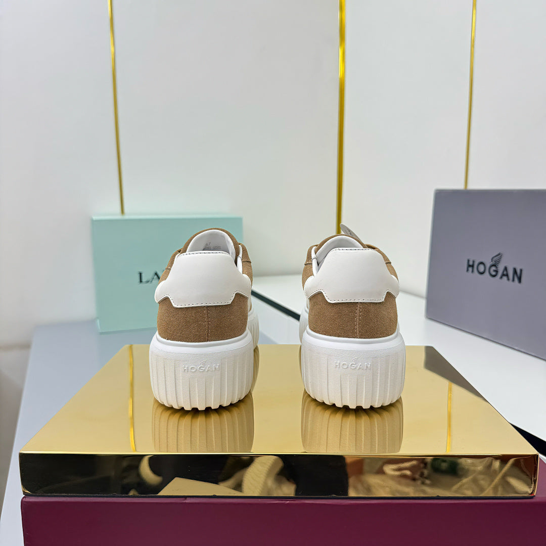 TOM FORD 26S SNEAKER HOGAN IN BROWN AND WHITE SUEDE