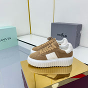 TOM FORD 26S SNEAKER HOGAN IN BROWN AND WHITE SUEDE