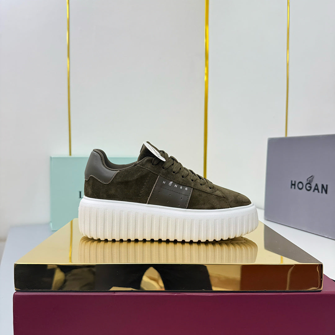 TOM FORD 26S SNEAKER HOGAN IN MOSS GREEN SUEDE