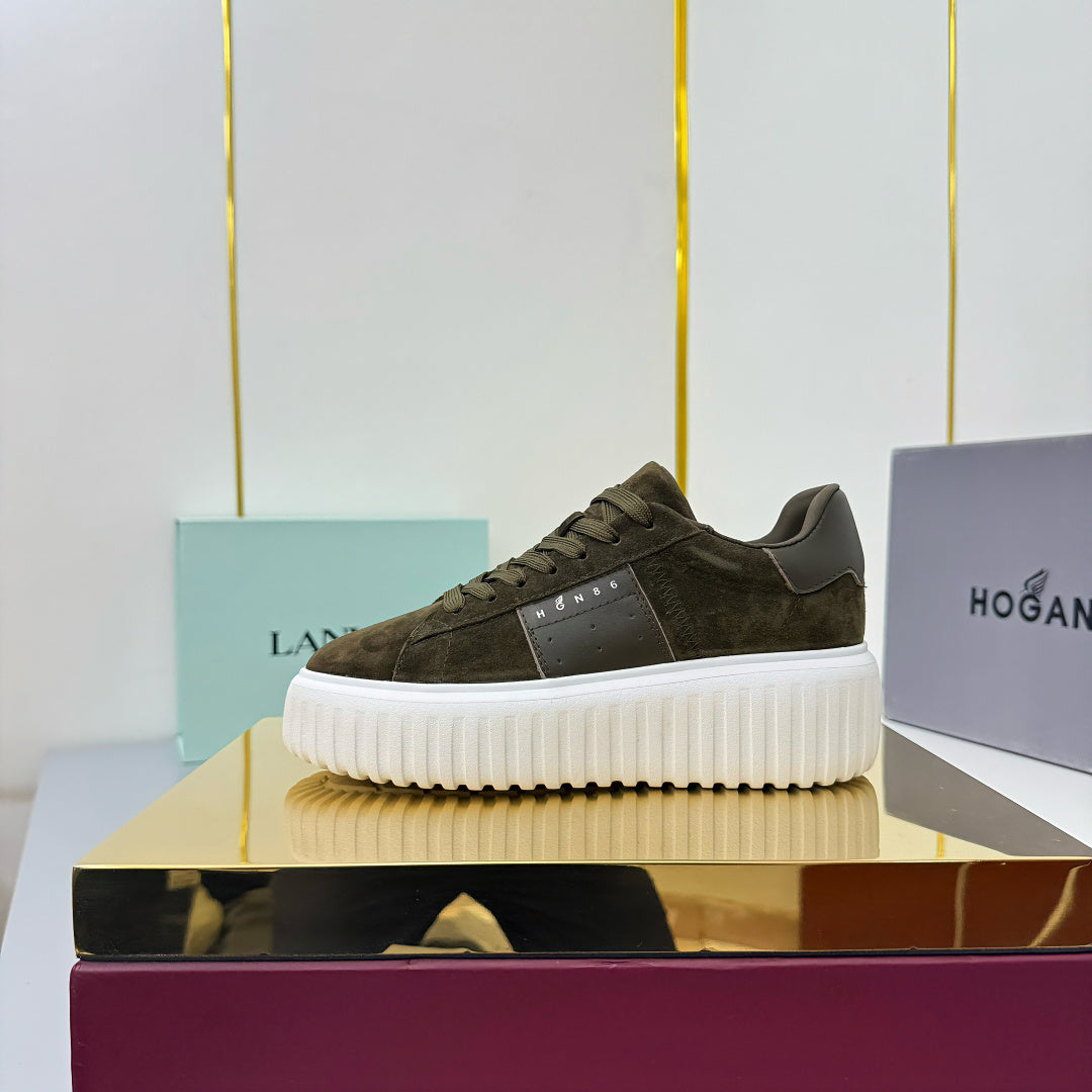 TOM FORD 26S SNEAKER HOGAN IN MOSS GREEN SUEDE