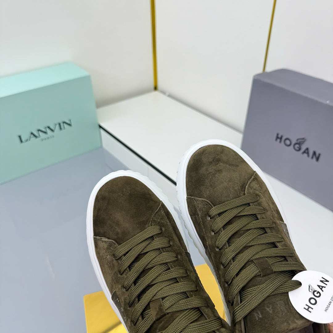 TOM FORD 26S SNEAKER HOGAN IN MOSS GREEN SUEDE