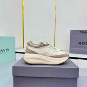 TOM FORD 26S HOGAN SNEAKERS IN CREAM WHITE CALFSKIN AND BROWN SUEDE