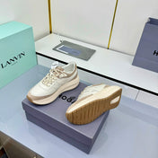 TOM FORD 26S HOGAN SNEAKERS IN CREAM WHITE CALFSKIN AND BROWN SUEDE