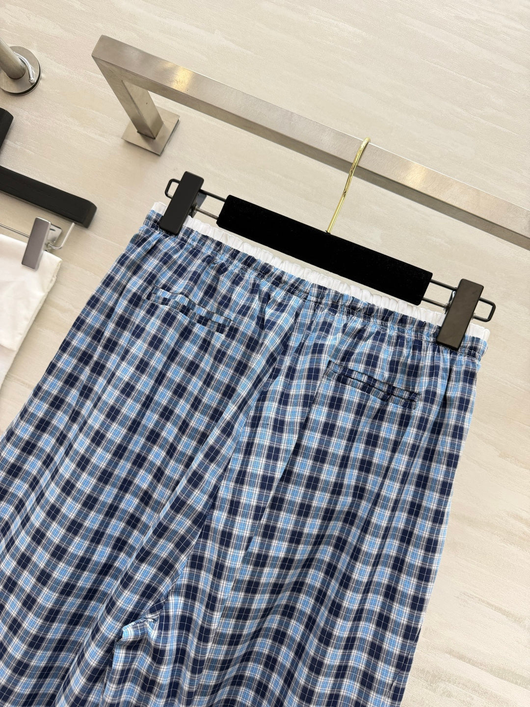 CHANEL 26S PLAID WIDE-LEG PANTS 1444