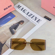 LOGO SQUARE SUNGLASSES 499927 IN METAL