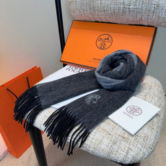 HERMES 25S SCARF 190 IN CASHMERE 854638