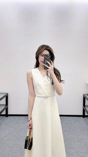 DIOR 25S SLEEVELESS DRESS WITH BELT STYLE 305