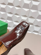 BOTTEGA VENETA 26S VENTURA LOAFERS 40 MM BROWN GLOSSY CALFSKIN