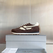 TOM FORD 26S SNEAKERS IN EARTH BROWN SUEDE