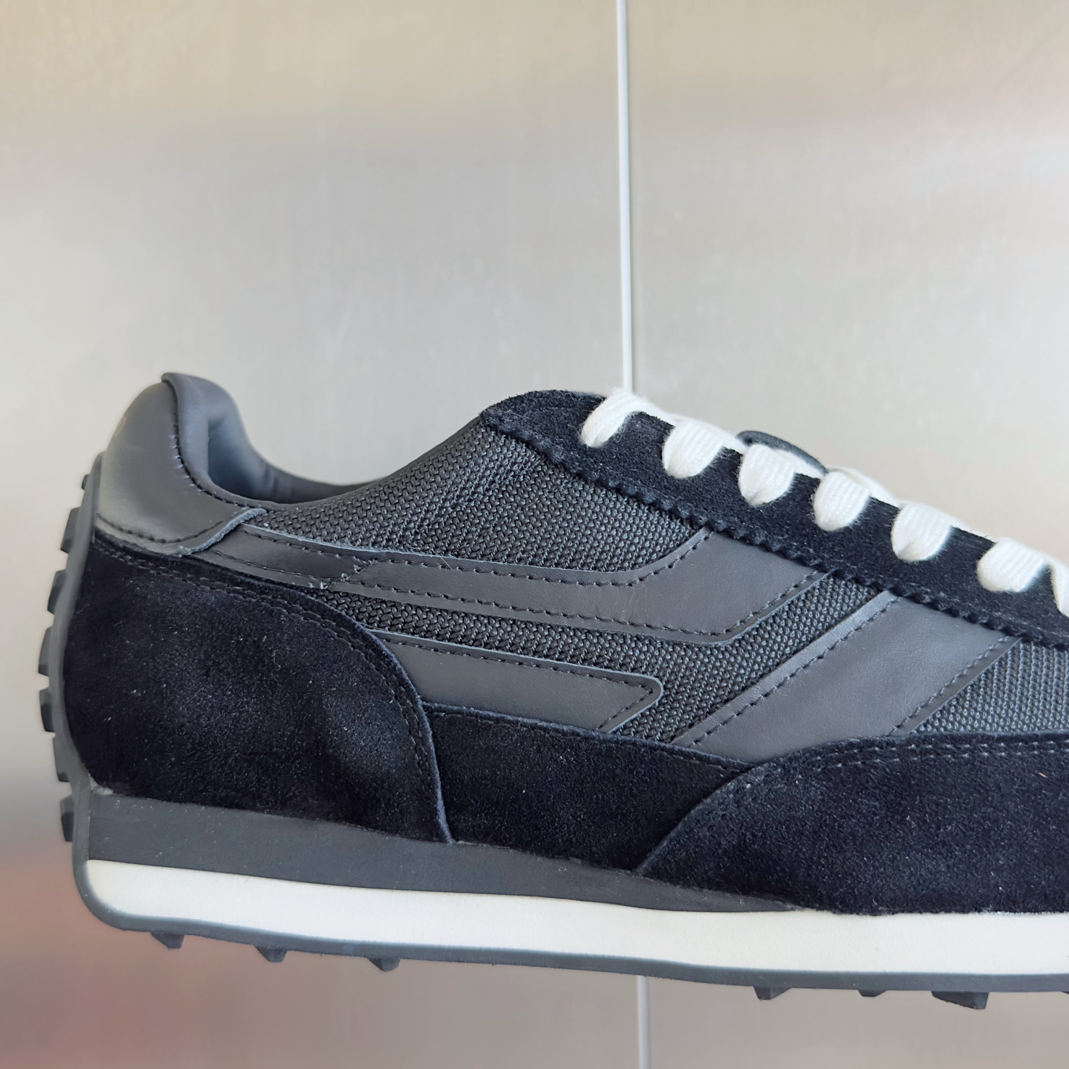 TOM FORD 26S SNEAKERS IN BLACK SUEDE AND CALFSKIN