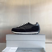 TOM FORD 26S SNEAKERS IN BLACK SUEDE AND CALFSKIN