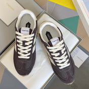 TOM FORD 26S SNEAKERS IN DARK BROWN SUEDE