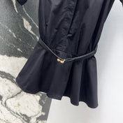 Loewe 25 Shirt Dress Black Cotton