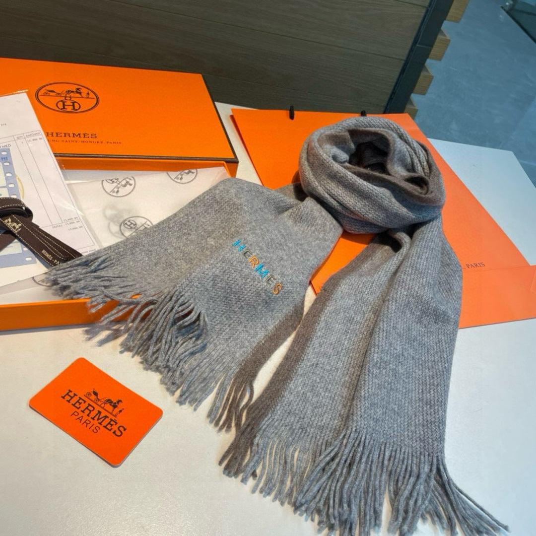 HERMES 25S SCARF 180 IN CASHMERE 989879