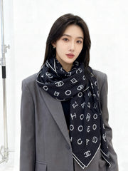 CHANEL 25S SCARF 135 CM IN CASHMERE SILK 943694