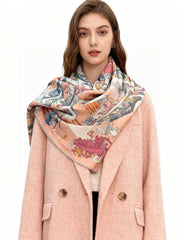 HERMES 25S SCARF 140 IN SILK CASHMERE 985834